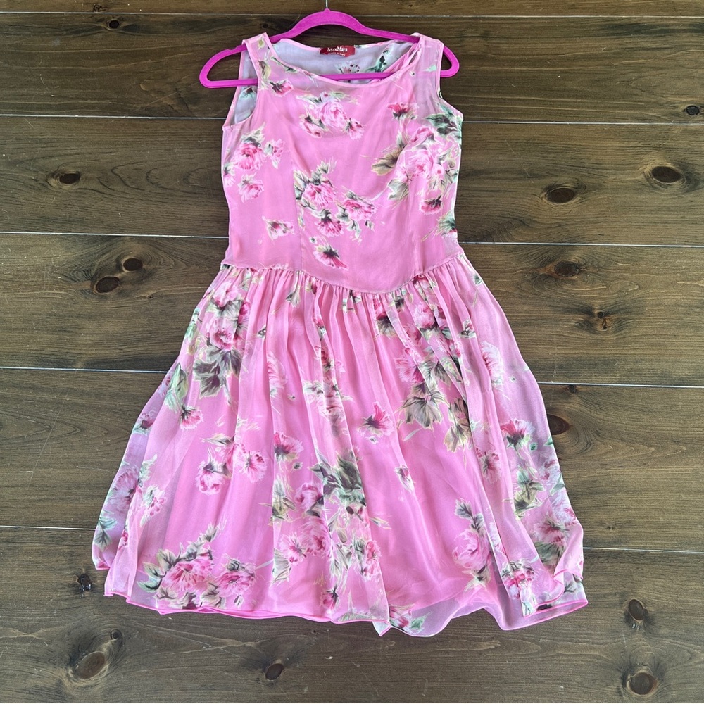 MaxMara Studio Floral Pink Women’s Dress